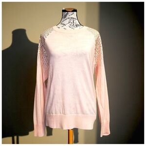 Ted Baker Embellished Knit Sweater – Blush Pink – Size 3 – Like New